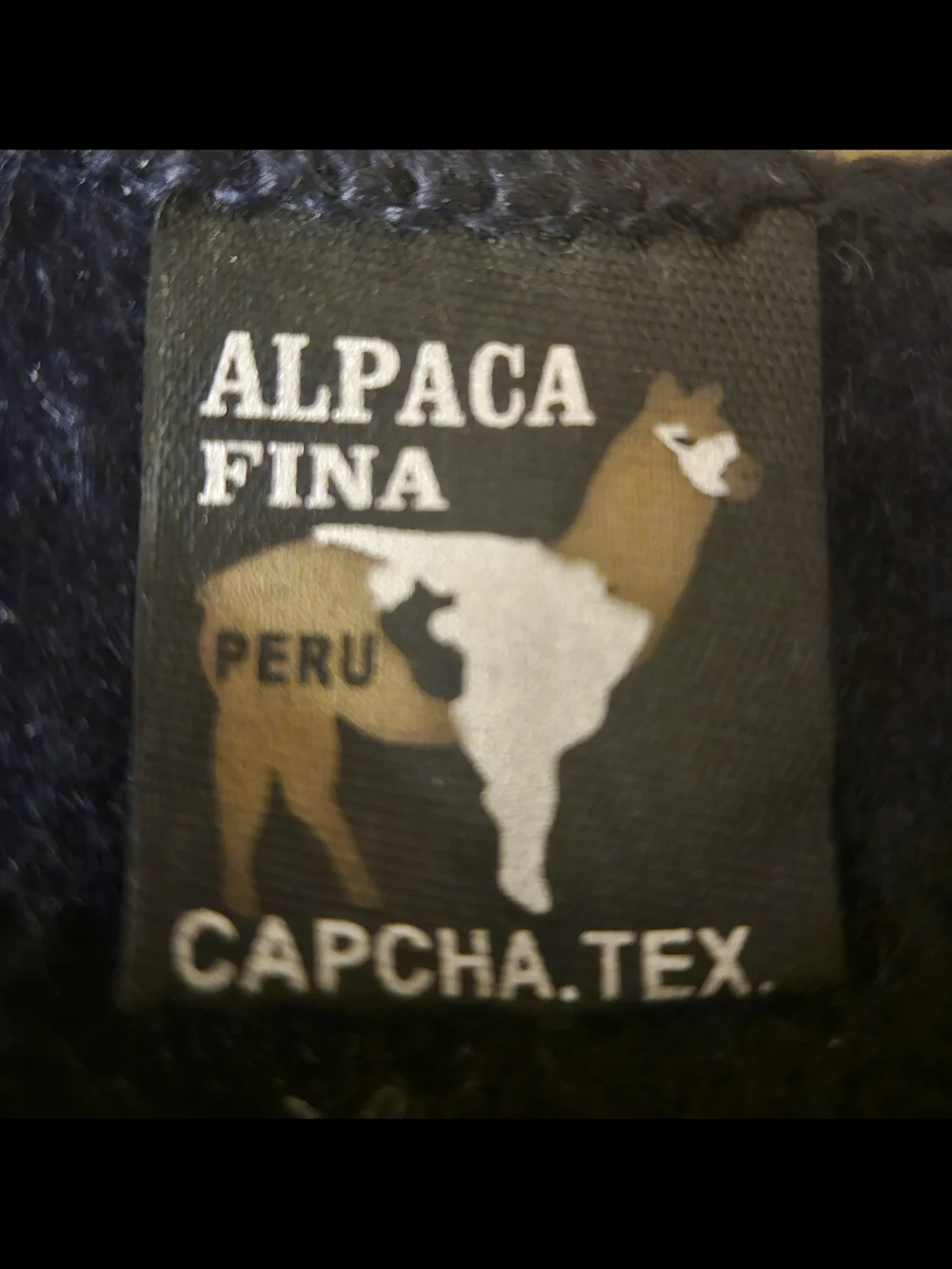 Capcha.Tex Peru Fine Alpaca Wool Scarf Fringed Black Gold Quality 70x9